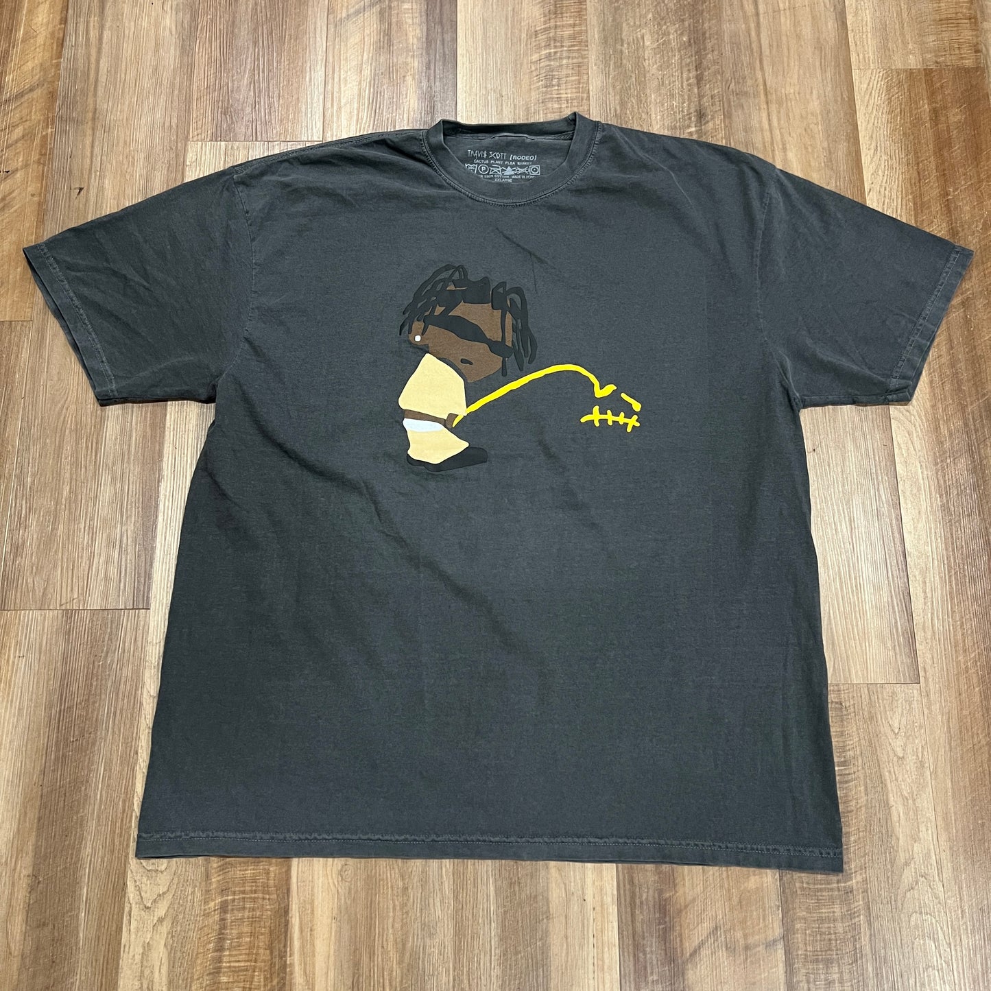 Travis Scott Rodeo Cactus Plant Flea Market Track 8 Tee Black