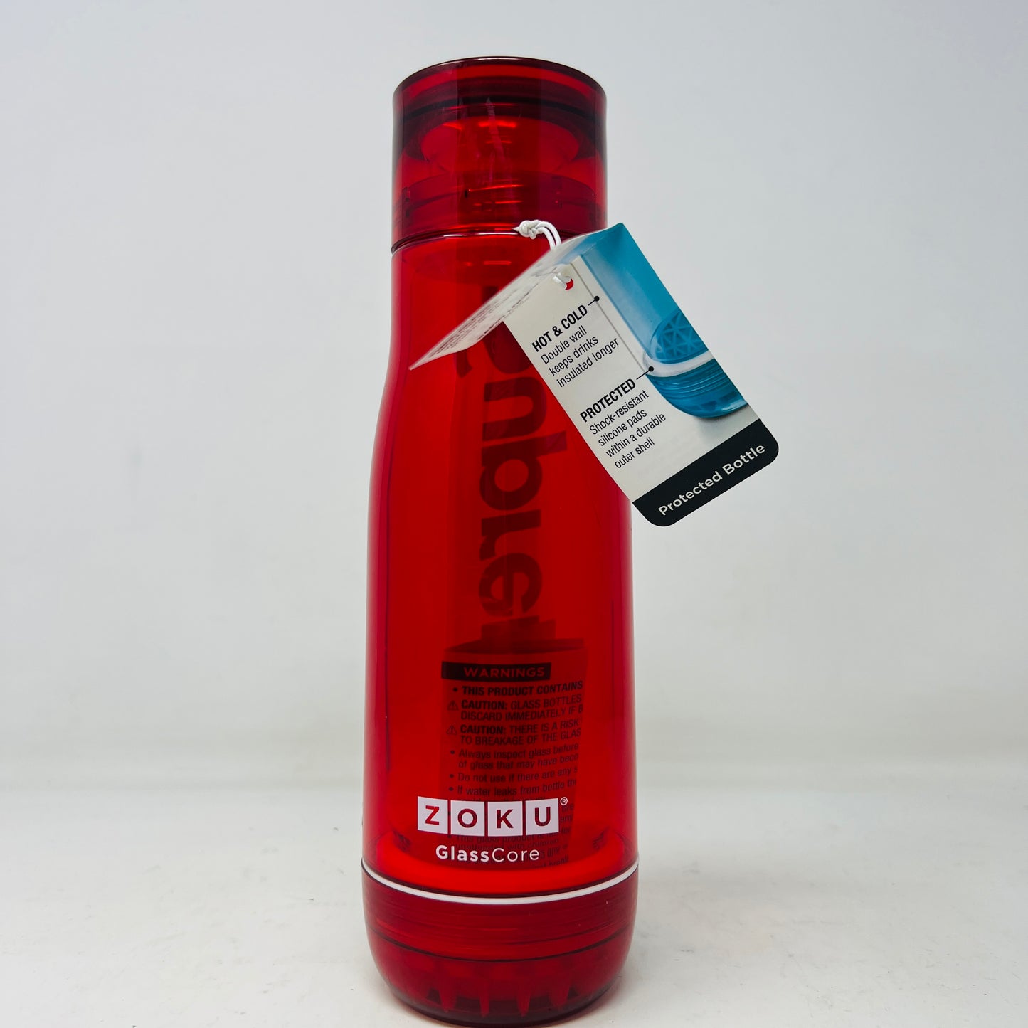 Supreme Zoku Glass Core 16 oz. Bottle Red