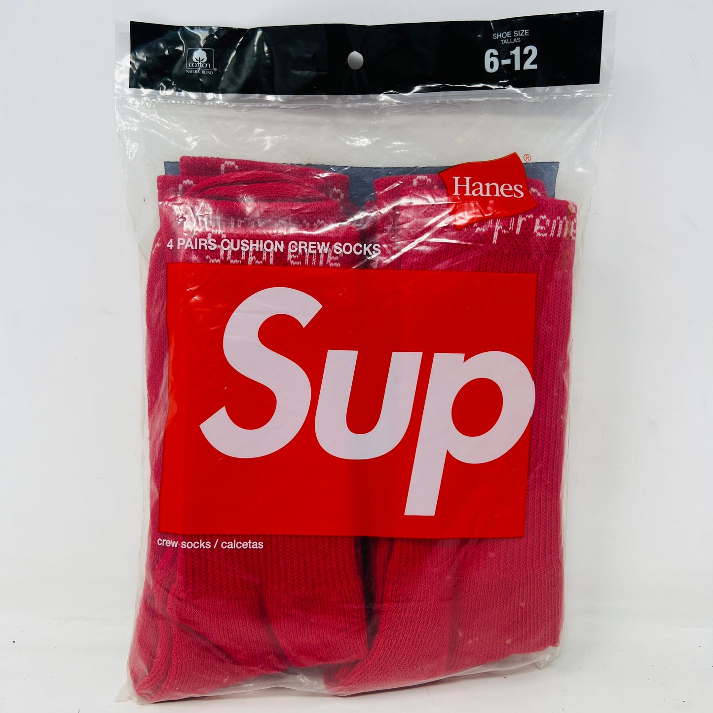 Supreme Hanes Socks (4 Pack) Red