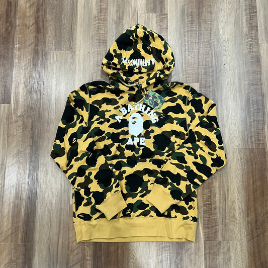 BAPE CAMO PULLOVER HOODIE YELLOW