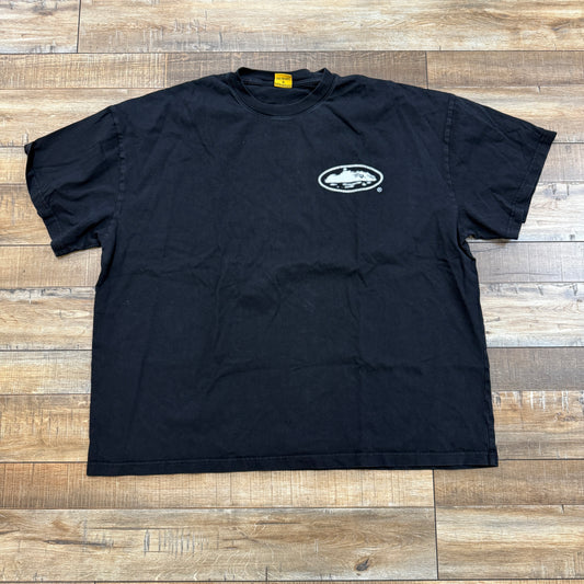 Corteiz Halftone Island Tee Black/White