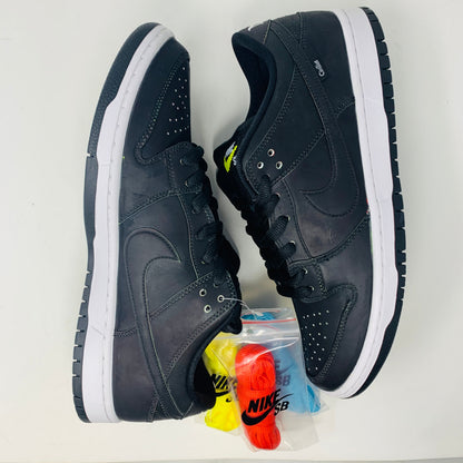 Nike SB Dunk Low Civilist sneakers, brand new with red, yellow, and blue laces, 2020 release.