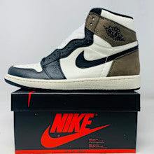 Jordan 1 Retro High Dark Mocha sneakers with original box and extra laces.