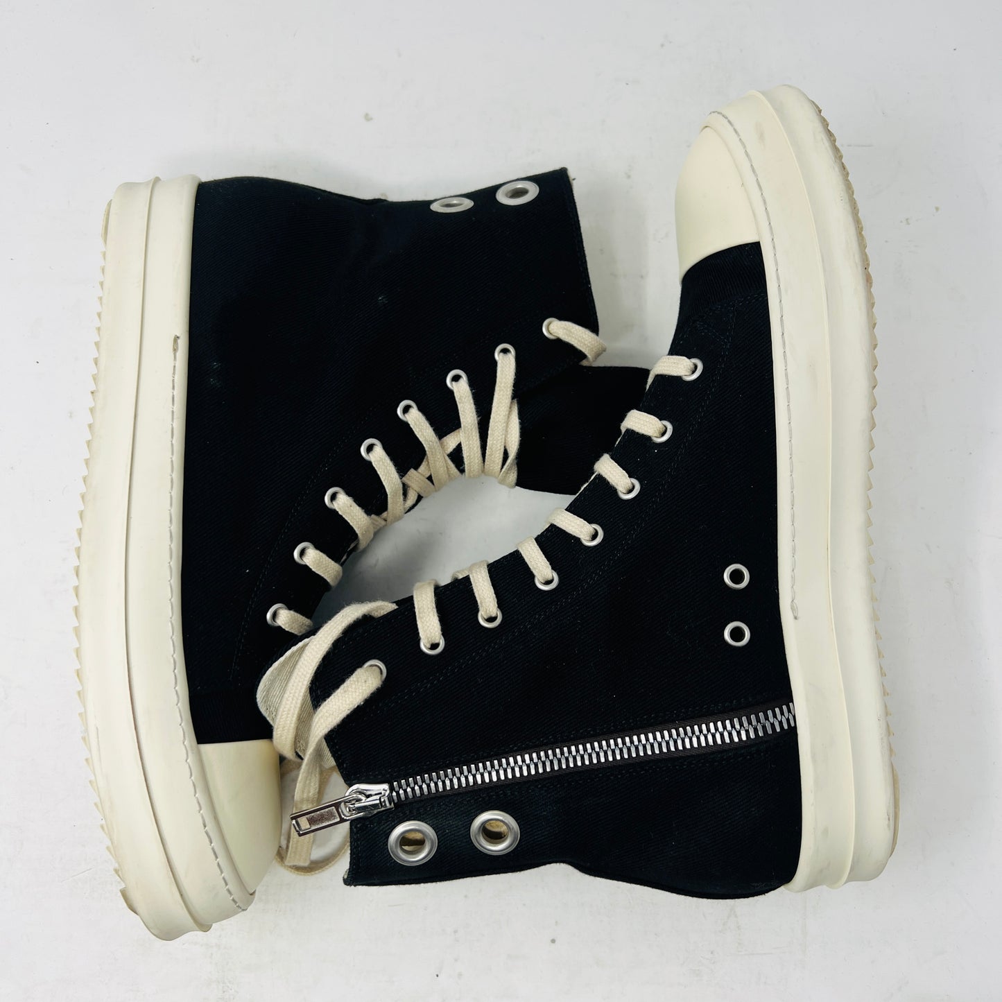 Rick Owens DRKSHDW High Top Black Milk