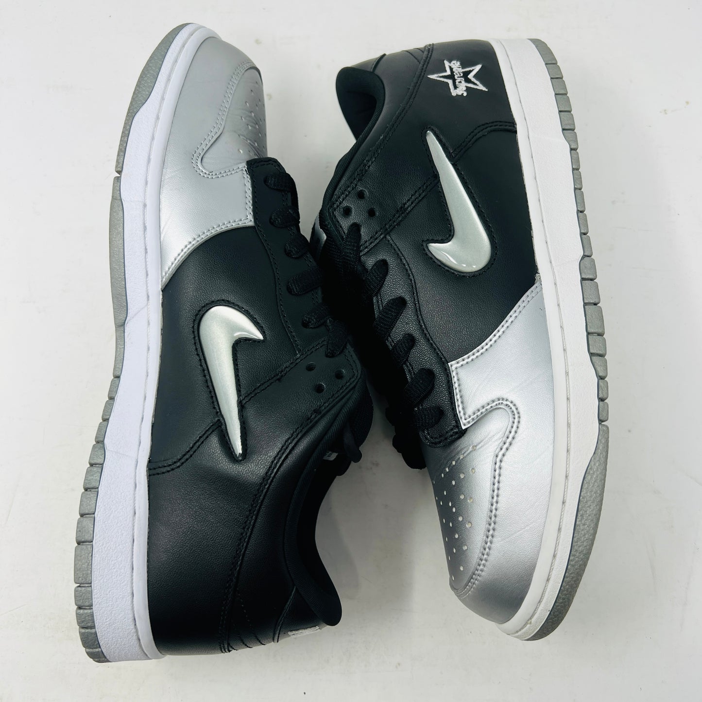 Nike SB Dunk Low Supreme Jewel Swoosh Silver