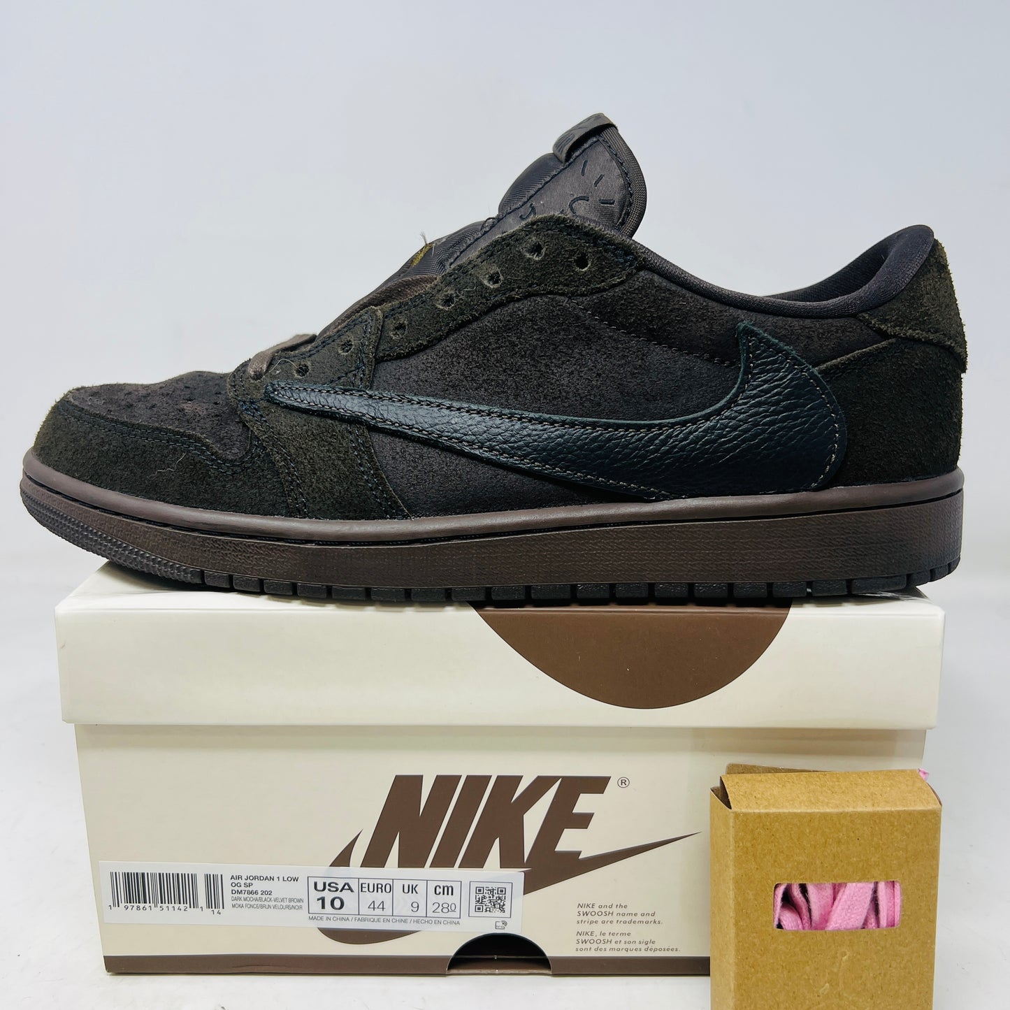 Jordan 1 Retro Low OG SP Travis Scott Velvet Brown