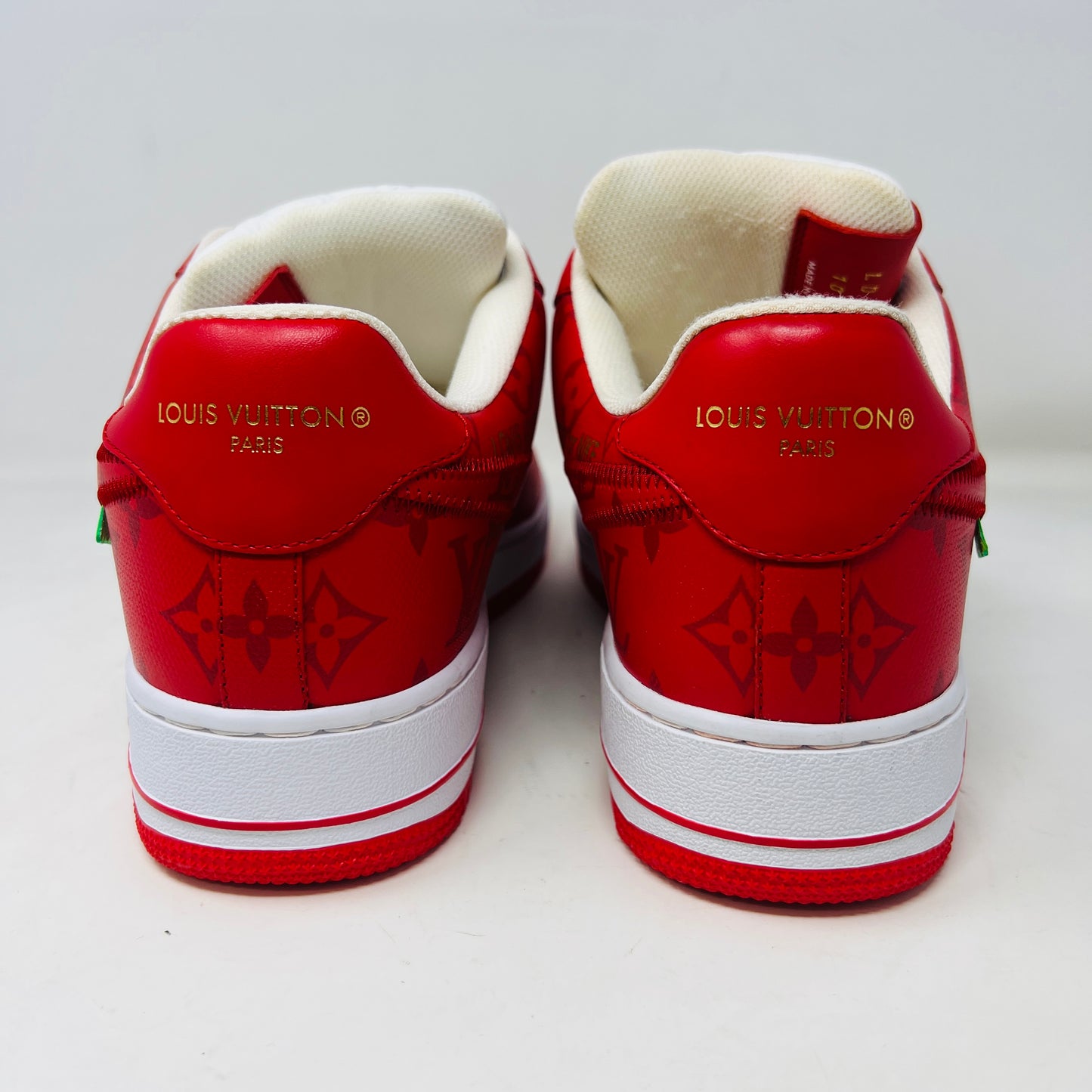 Louis Vuitton Nike Air Force 1 Low By Virgil Abloh White Red