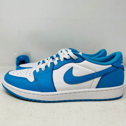 Jordan 1 Low SB UNC sneaker in blue and white with clean uppers and extra laces, 2019 model