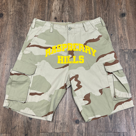 GV GALLERY Desert Camo Raspberry Hills Cargo Shorts