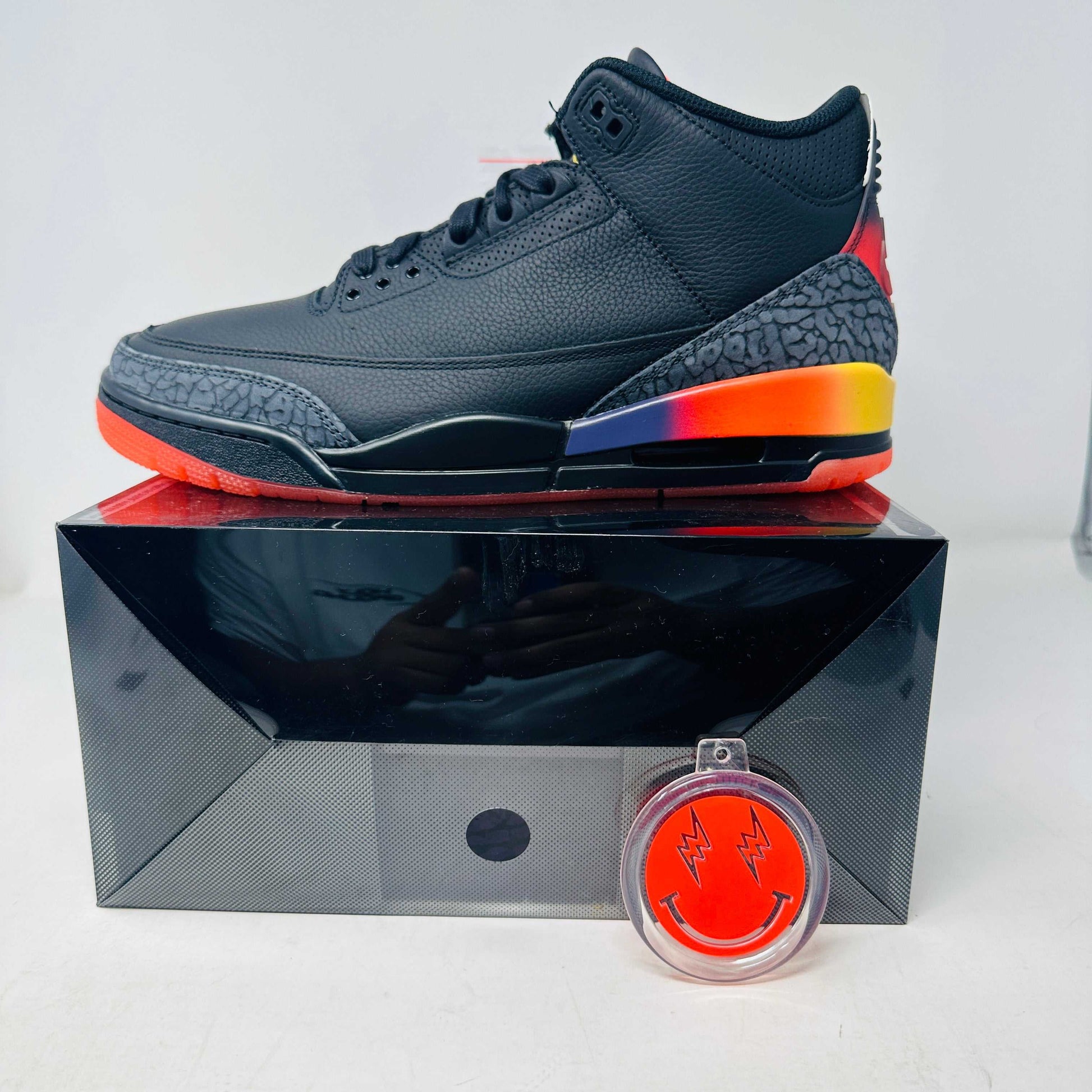 Jordan 3 Retro J Balvin Rio sneakers with box and accessories, brand new condition.