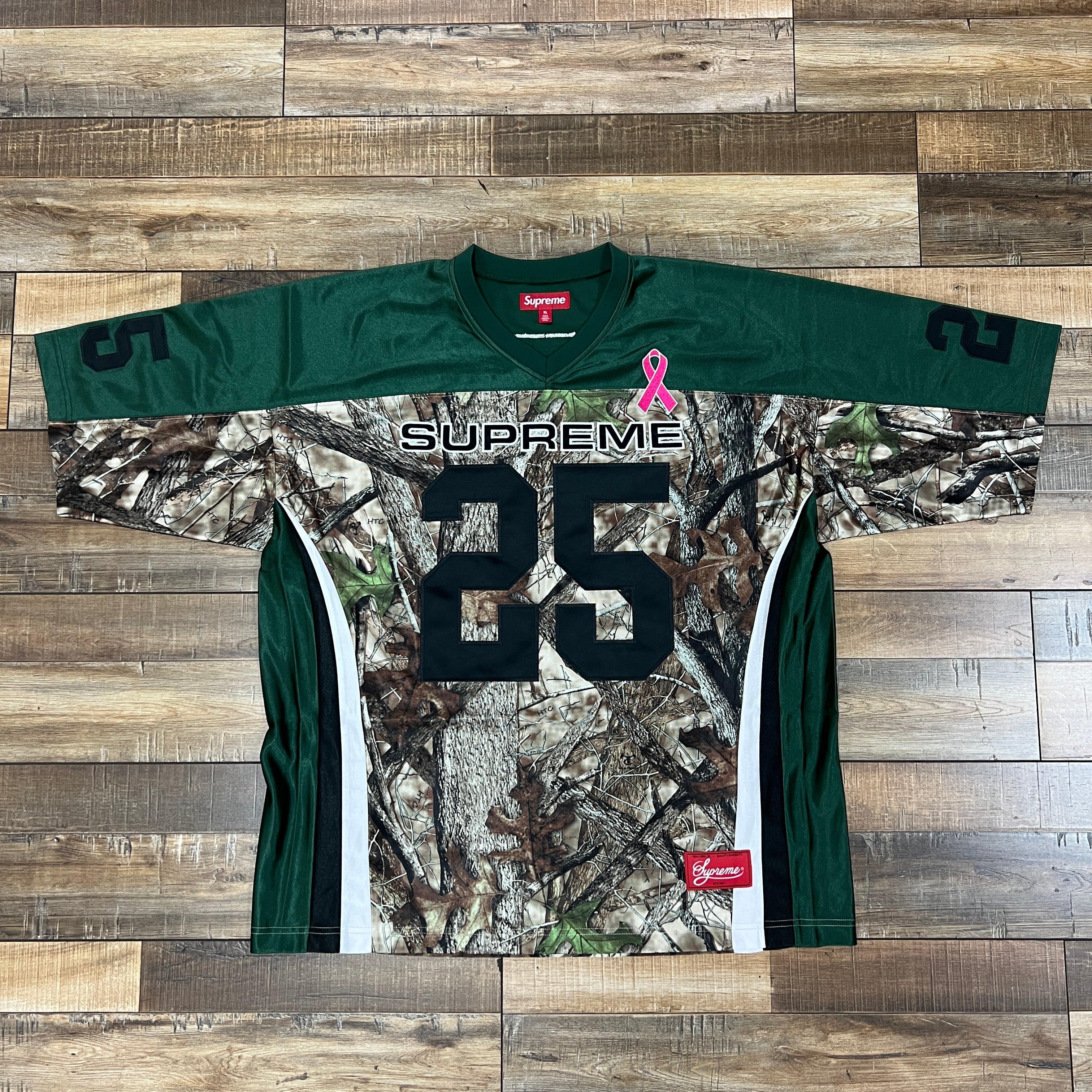 Supreme Breast Cancer Awareness Football Jersey Green – Holy Ground