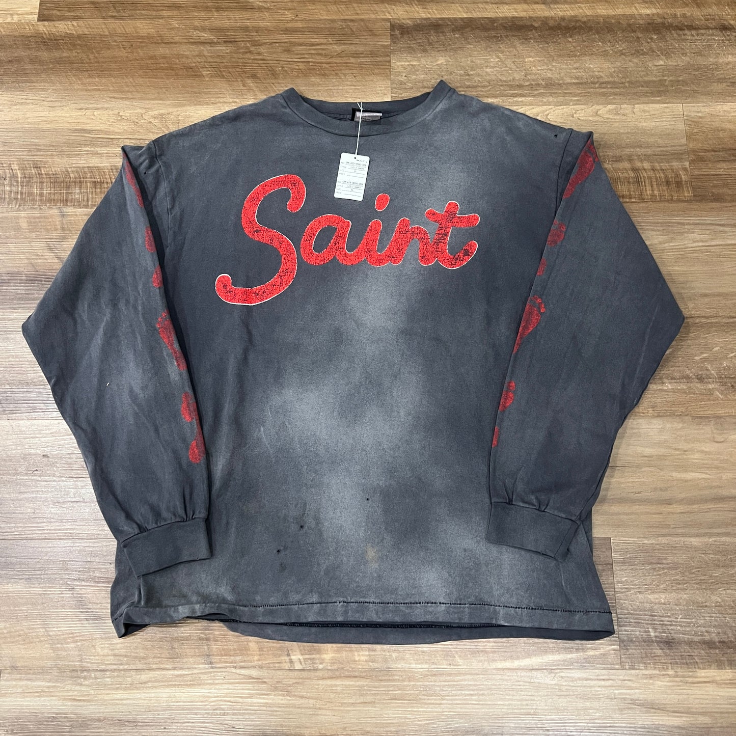 Saint Michael FOOT PRINT Long sleeve T-shirt