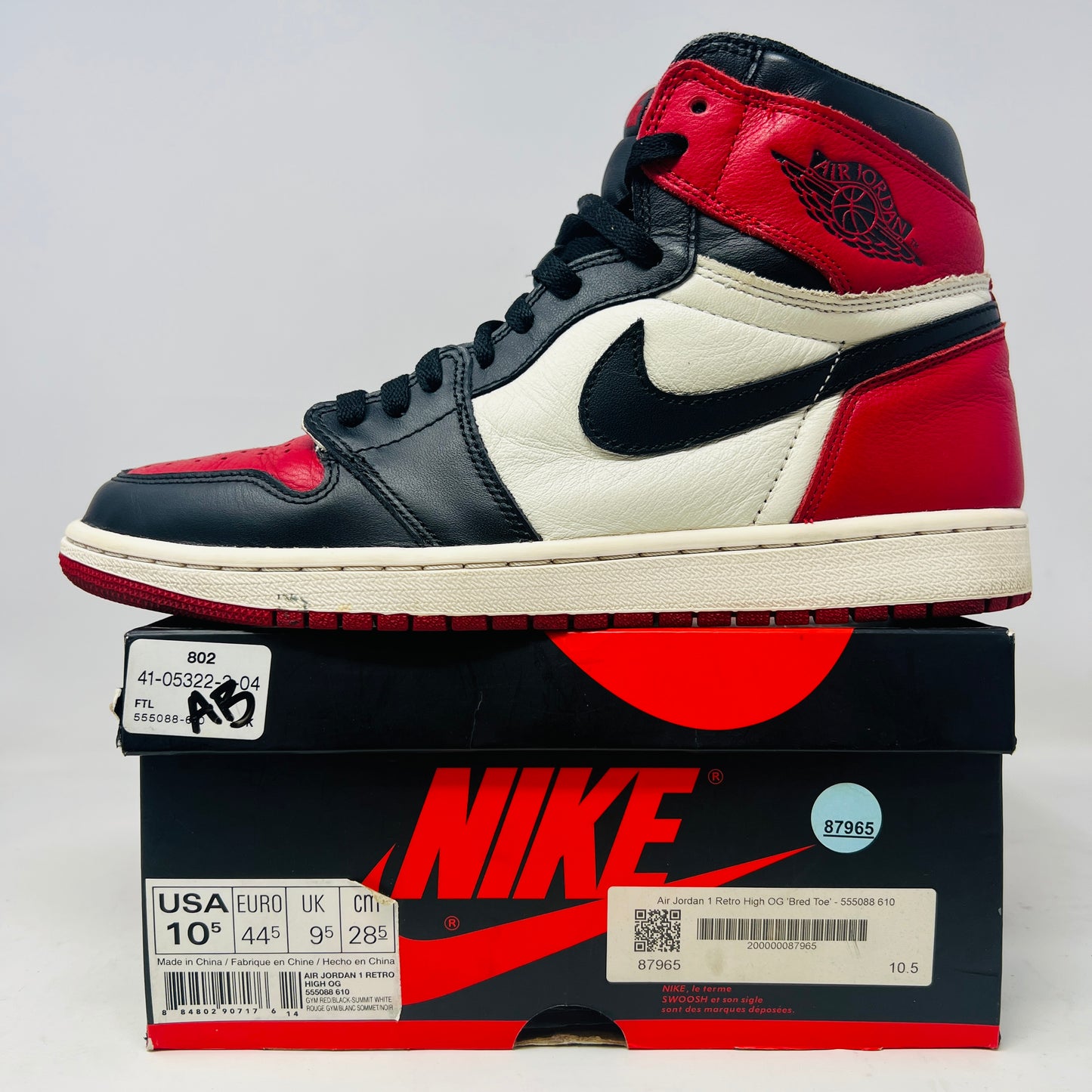 Jordan 1 Retro High Bred Toe