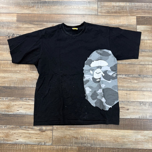 BAPE Reflection Camo Side Big Ape Head Tee Black/White