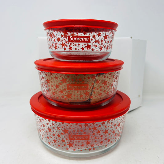 Supreme Pyrex Bowls (Set of 3) Red