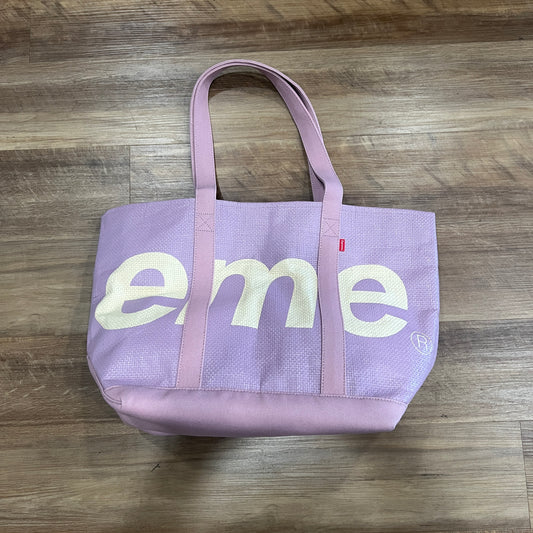 Supreme Raffia Tote Purple