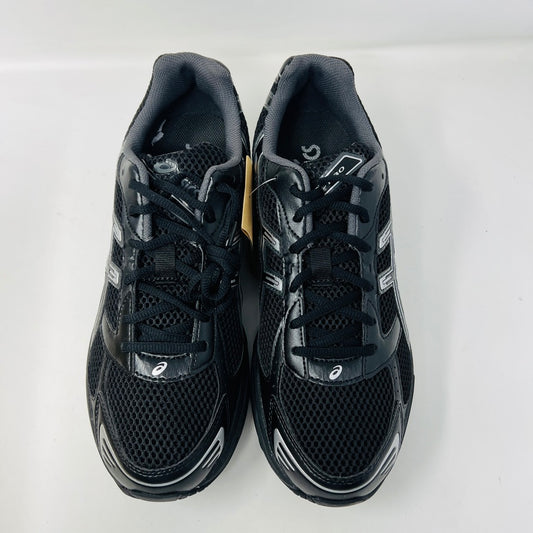 ASICS Gel-1130 Black Pure Silver sneaker on box, 2023 model.