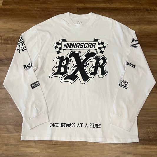Born X Raised Nascar LS White