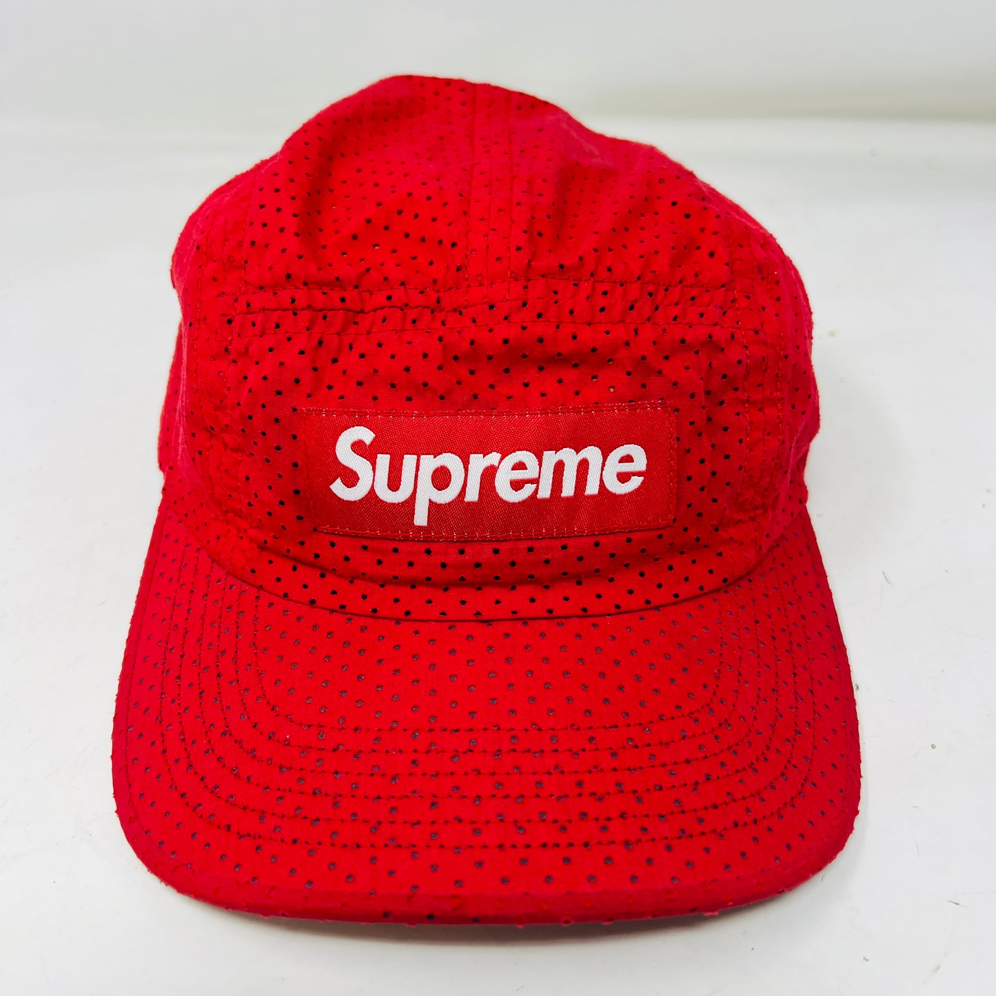Supreme Perforated Camp Cap Red