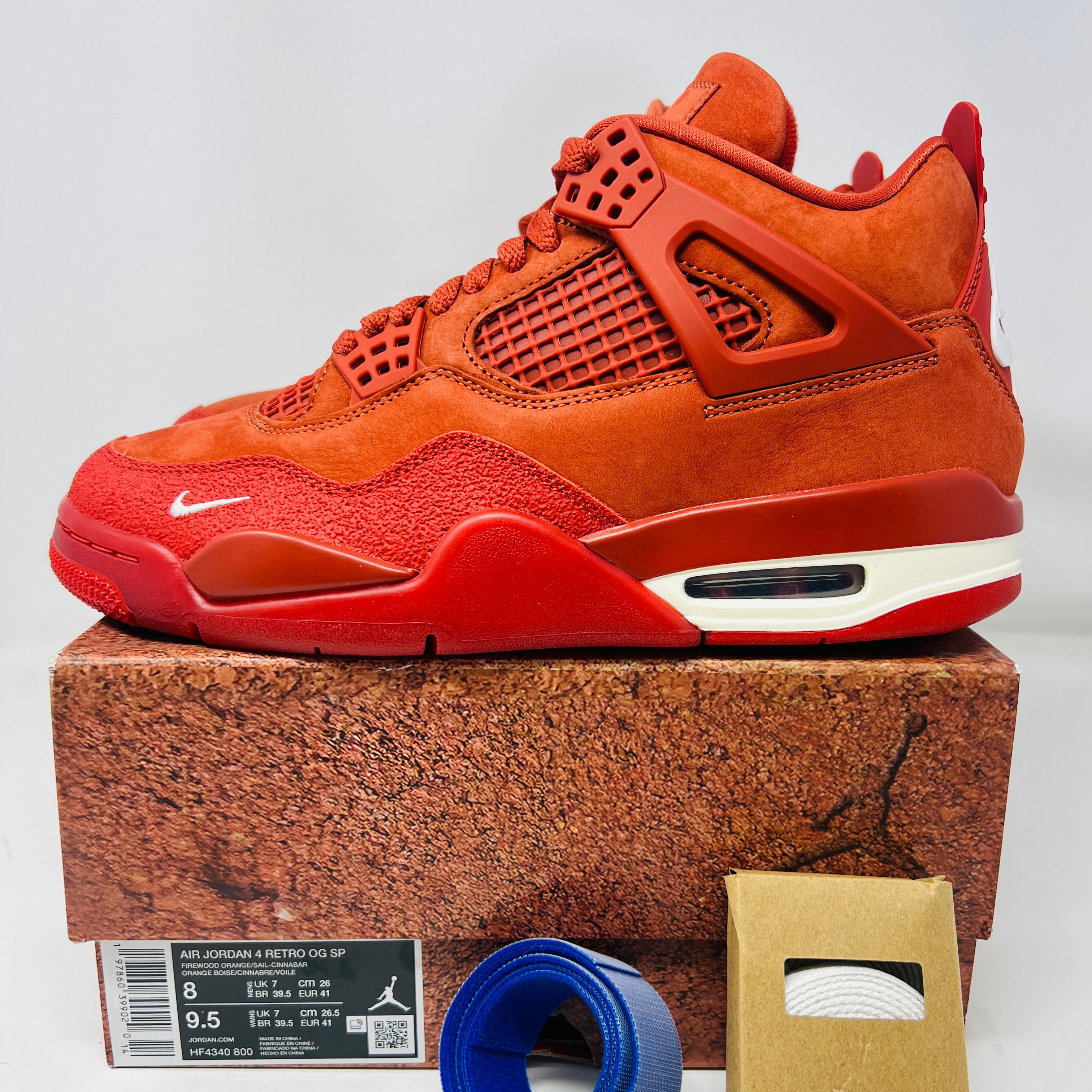 靴 AIR JORDAN 4 RETRO OG SP FIREWOOD ORANGE Nigel Sylvester X Jordan 4 Retro OG SP 'Brick By Brick' - Air
