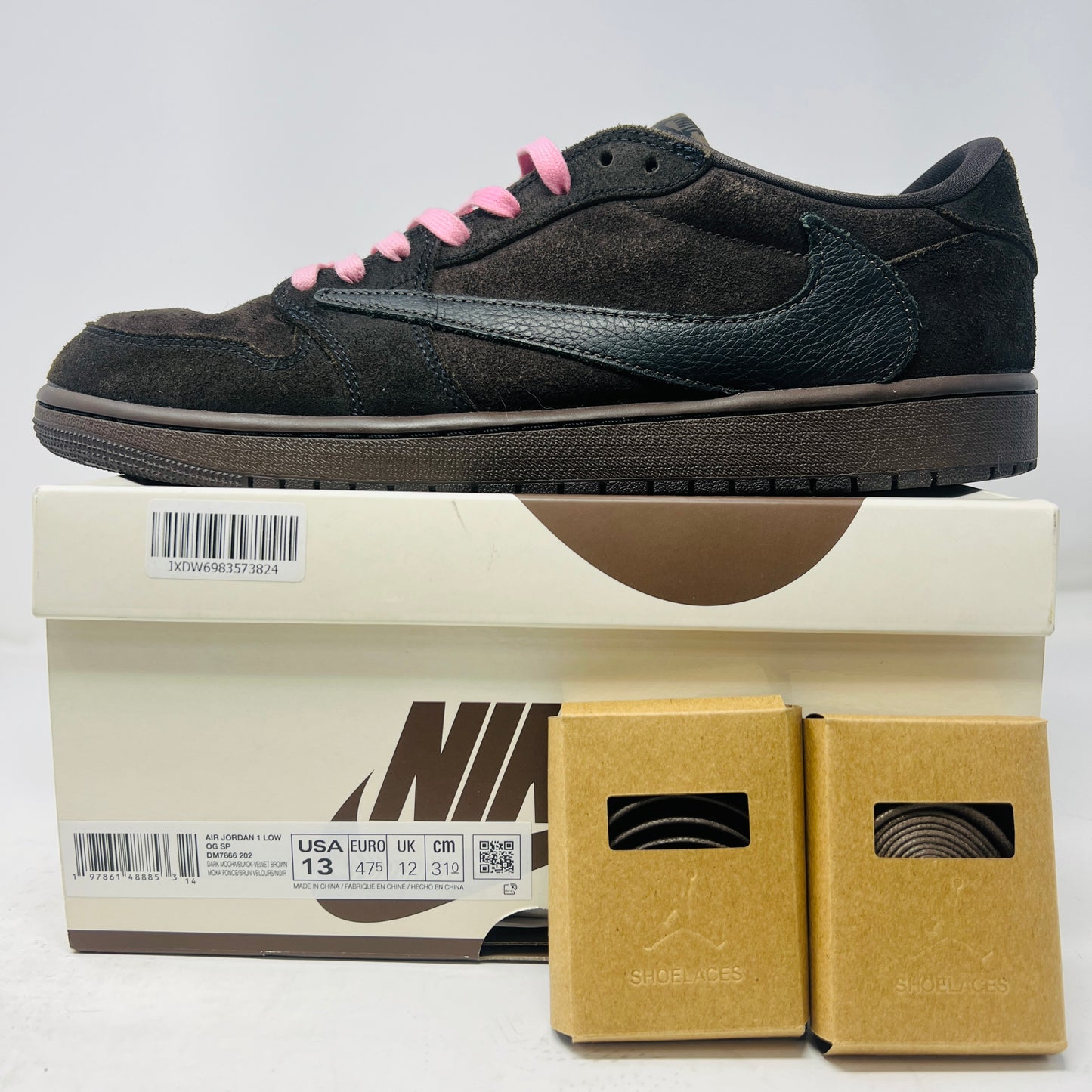 Jordan 1 Retro Low OG SP Travis Scott Velvet Brown