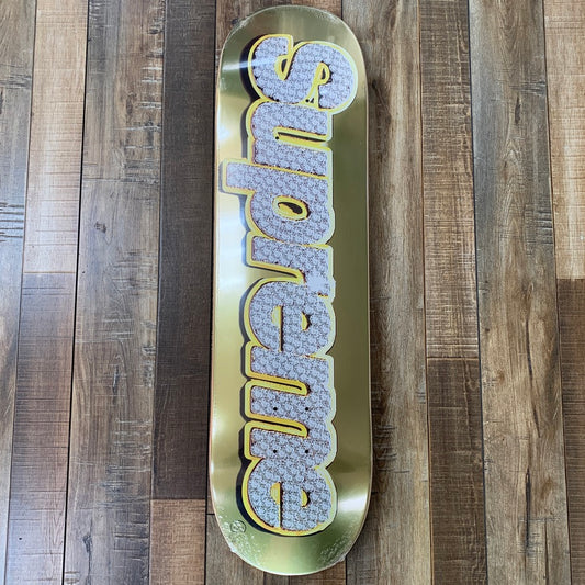 Supreme Bling Box Logo Skateboard Deck (SS22) Gold