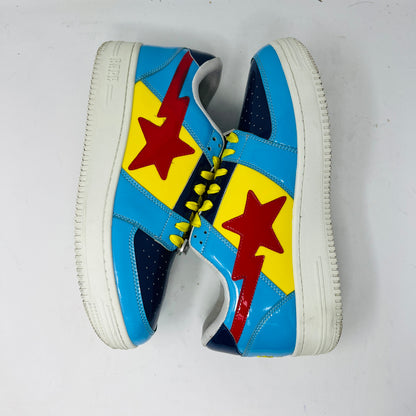 A Bathing Ape Bape Sta Low Color Block Yellow Navy Baby Blue