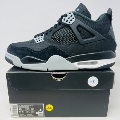 Jordan 4 Retro SE Black Canvas
