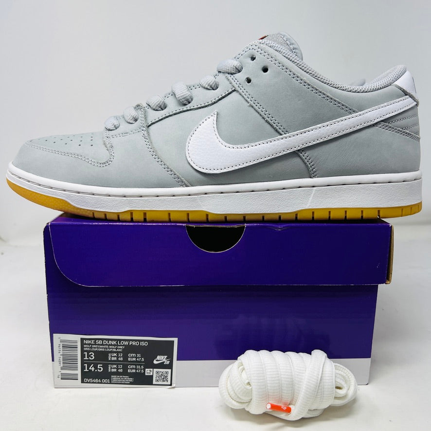 Nike SB Dunk Low Pro ISO Orange Label Wolf Grey Gum
