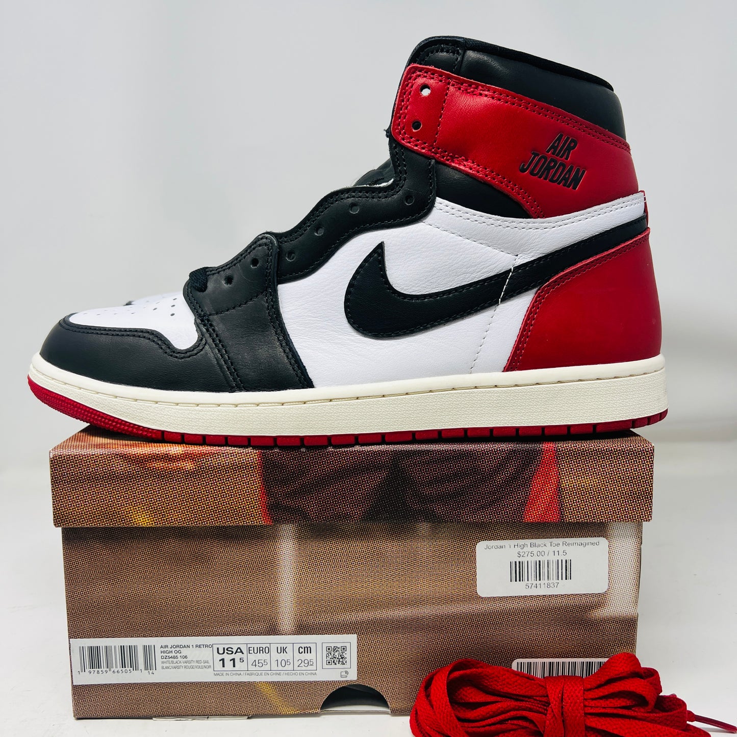 Jordan 1 Retro High OG Black Toe Reimagined