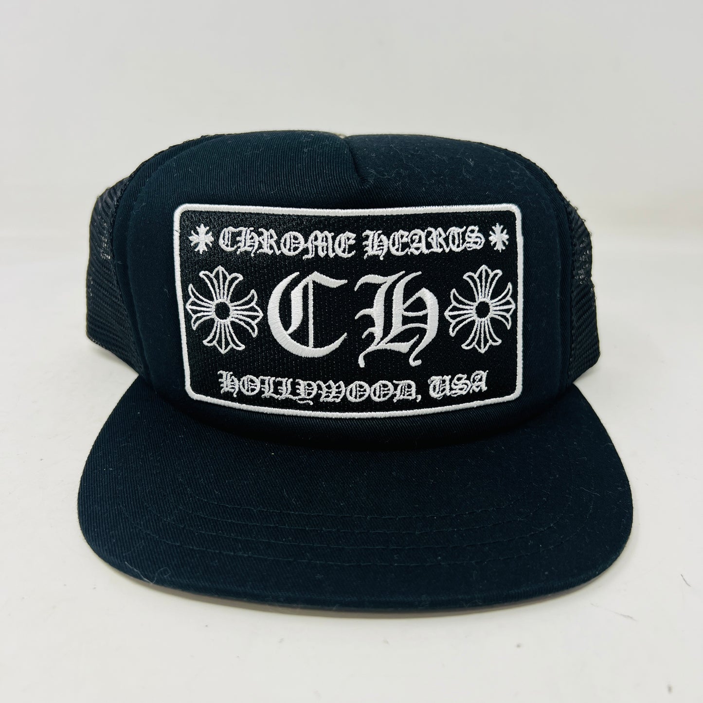 Chrome Hearts CH Hollywood Trucker Hat Black/Black