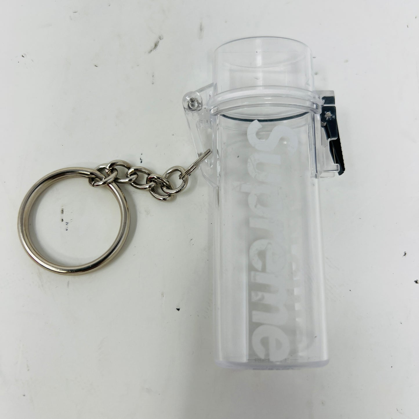 Supreme Waterproof Lighter Case Keychain Clear