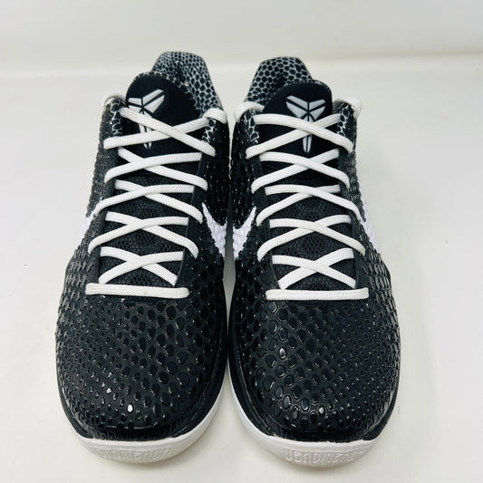 Nike Kobe 6 Protro Mambacita Sweet 16 sneakers, black finish, white laces, 2022 model.