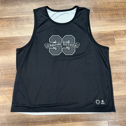 Chrome Hearts Sports Mesh Reversible Basketball Jersey Black
