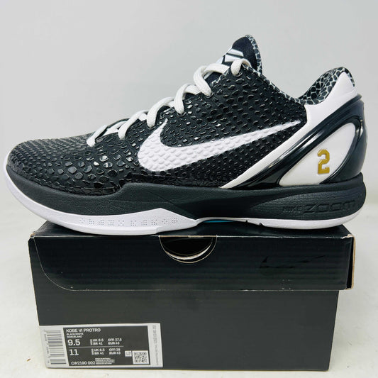 Nike Kobe 6 Protro Mambacita Sweet 16 black white basketball shoe on box