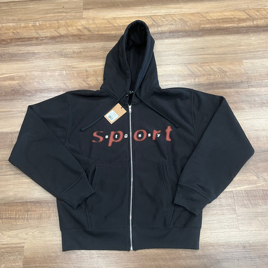 Stussy Dot Sport Zip Hoodie Black