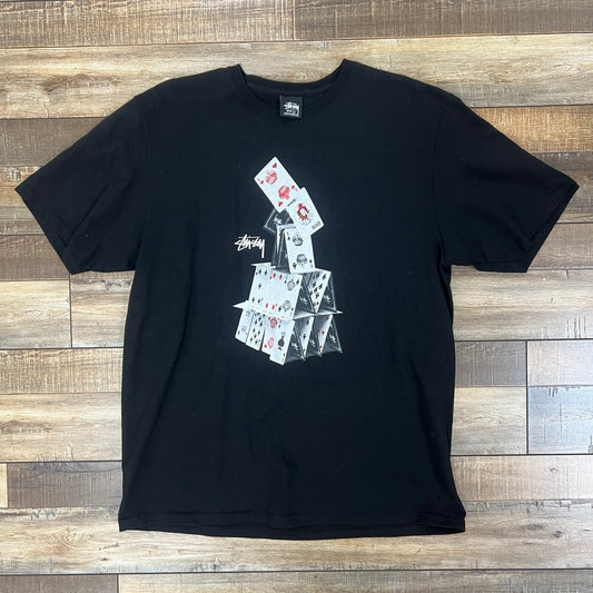 Stussy House Of Cards Tee 'Black'