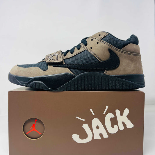 Jordan Jumpman Jack TR Travis Scott Dark Mocha sneakers, brand new with extra laces and bag, 2024 release.