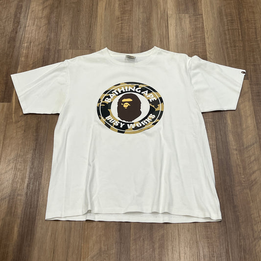 BAPE Camo Busy Work Tee White
