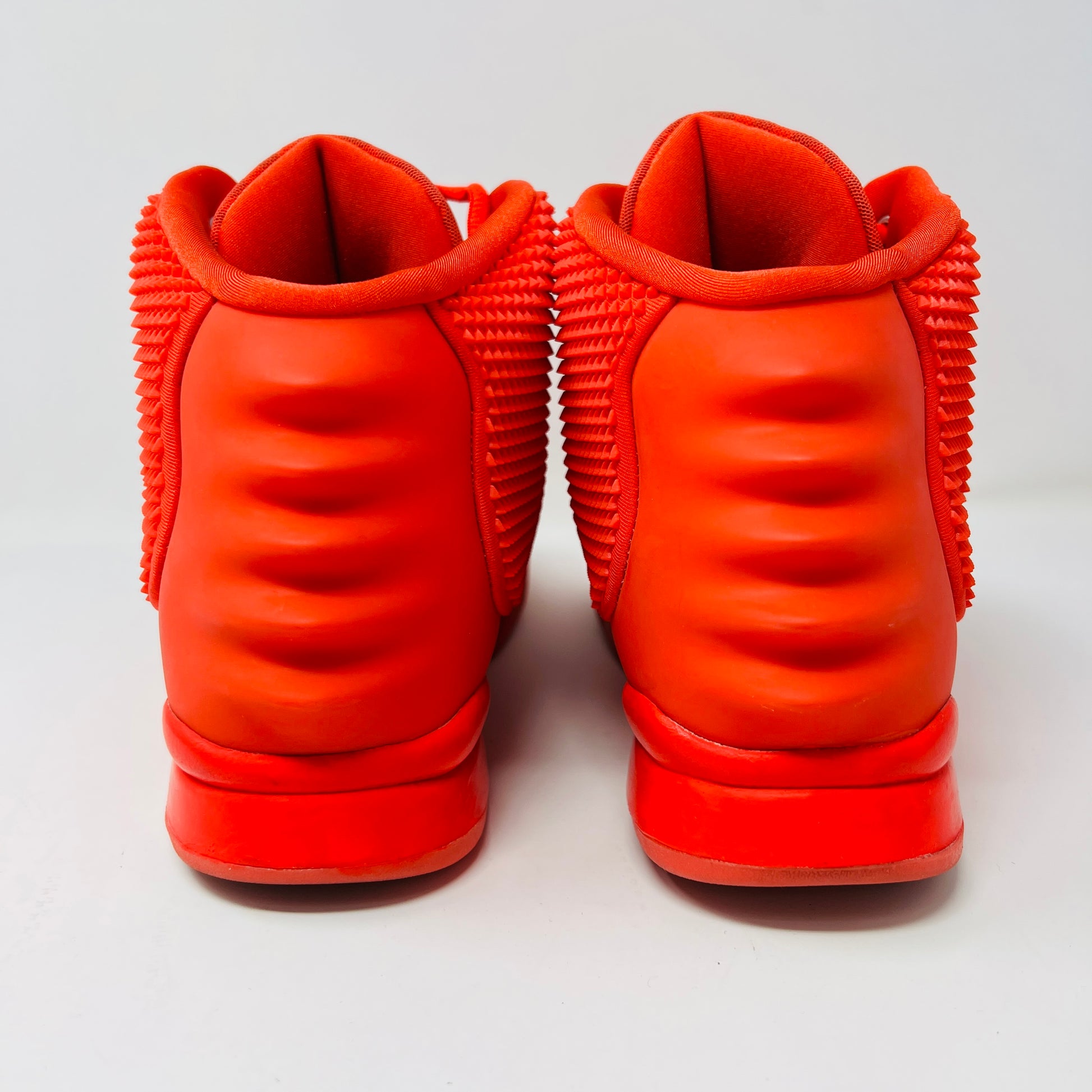 Nike Air Yeezy 2 Red October sneakers, slightly worn, 2014, with dust bag and lace locks.