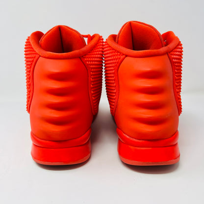 Nike Air Yeezy 2 Red October sneakers, slightly worn, 2014, with dust bag and lace locks.