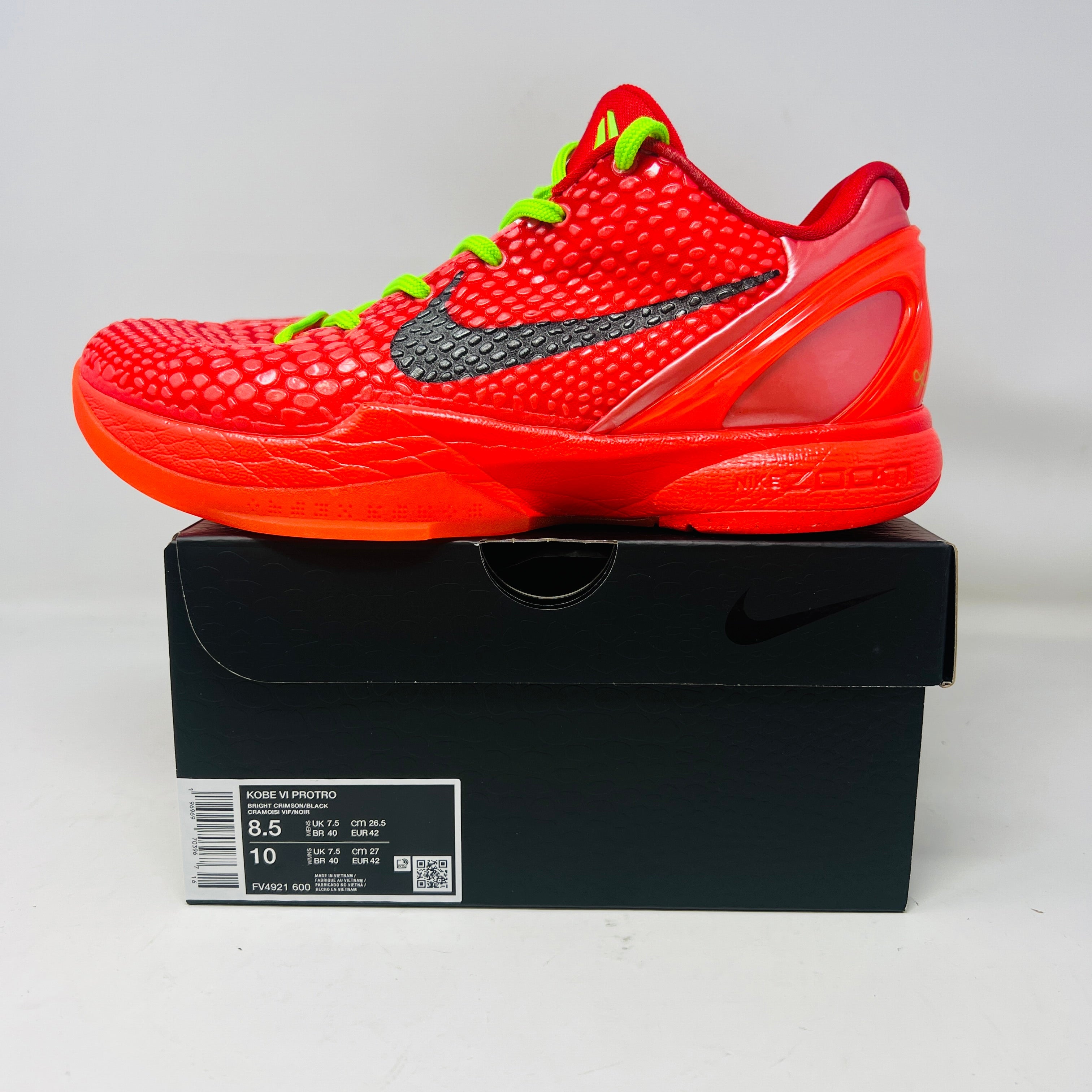 Nike Kobe リバースグリンチ Sz 10.5- Brand New 2023 Zoom Kobe 6 Protro 'Reverse Grinch' FV4921
