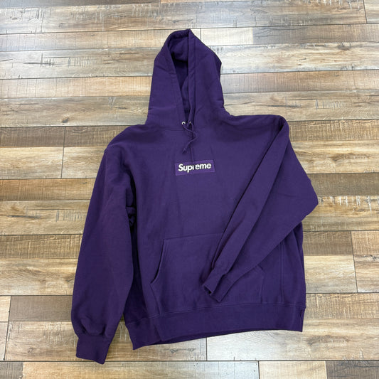 Supreme Box Logo Hooded Sweatshirt (FW23) Dark Purple