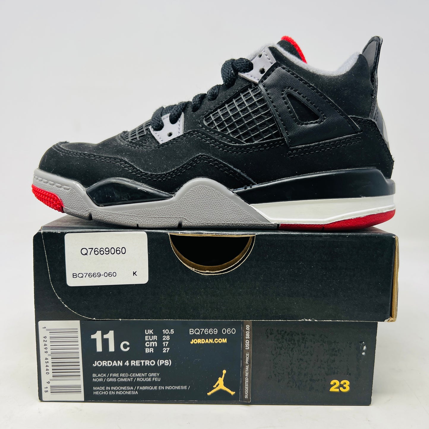 Jordan 4 Retro Bred (2019) (PS)