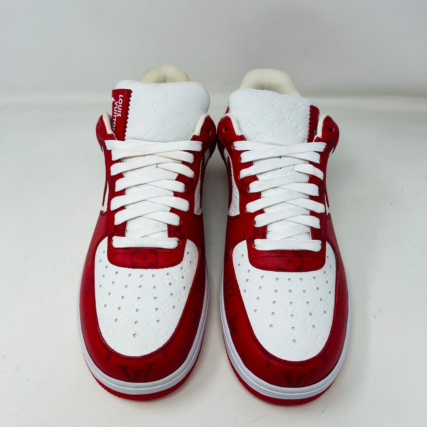 Louis Vuitton Nike Air Force 1 Low By Virgil Abloh White Red