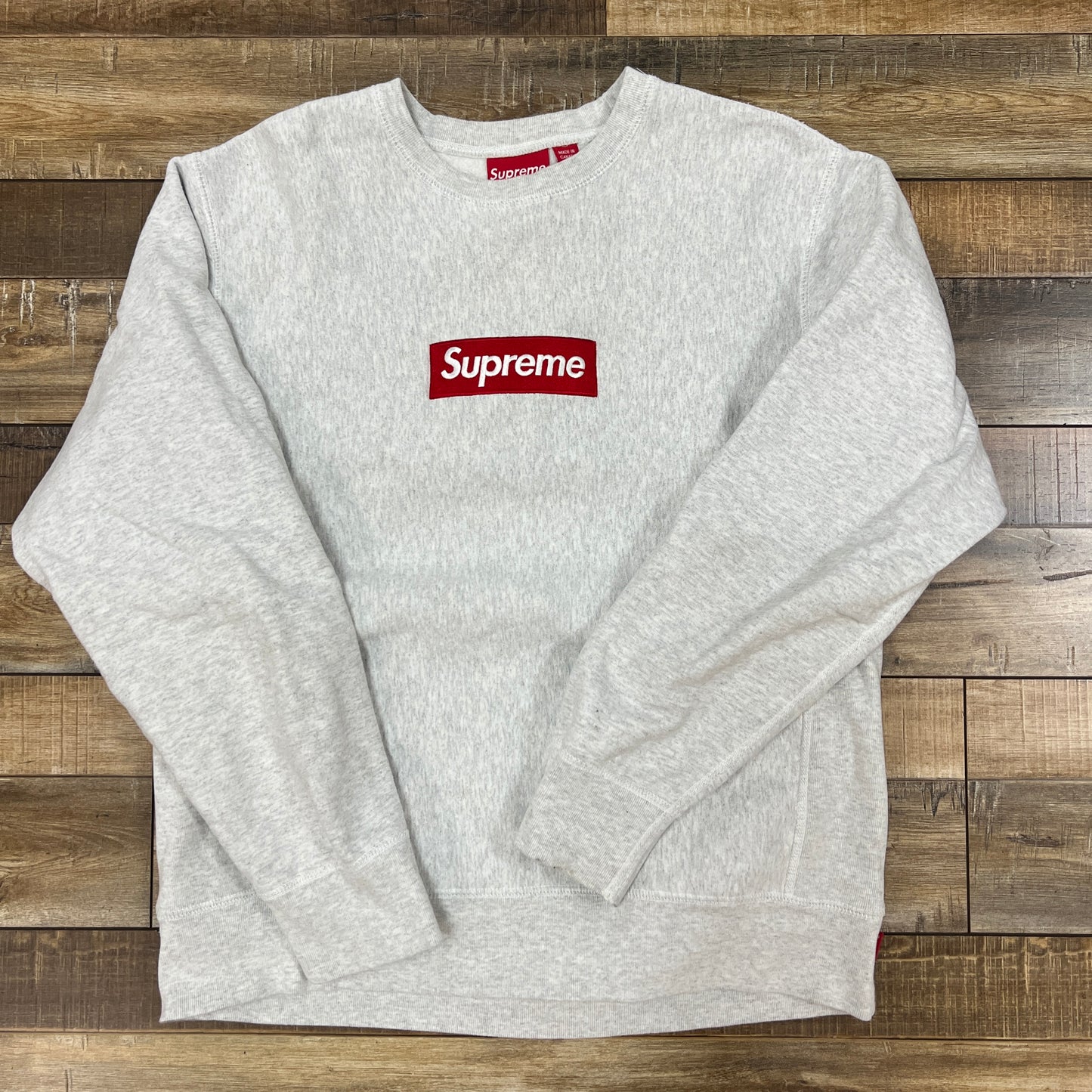 Supreme Box Logo Crewneck Ash Grey