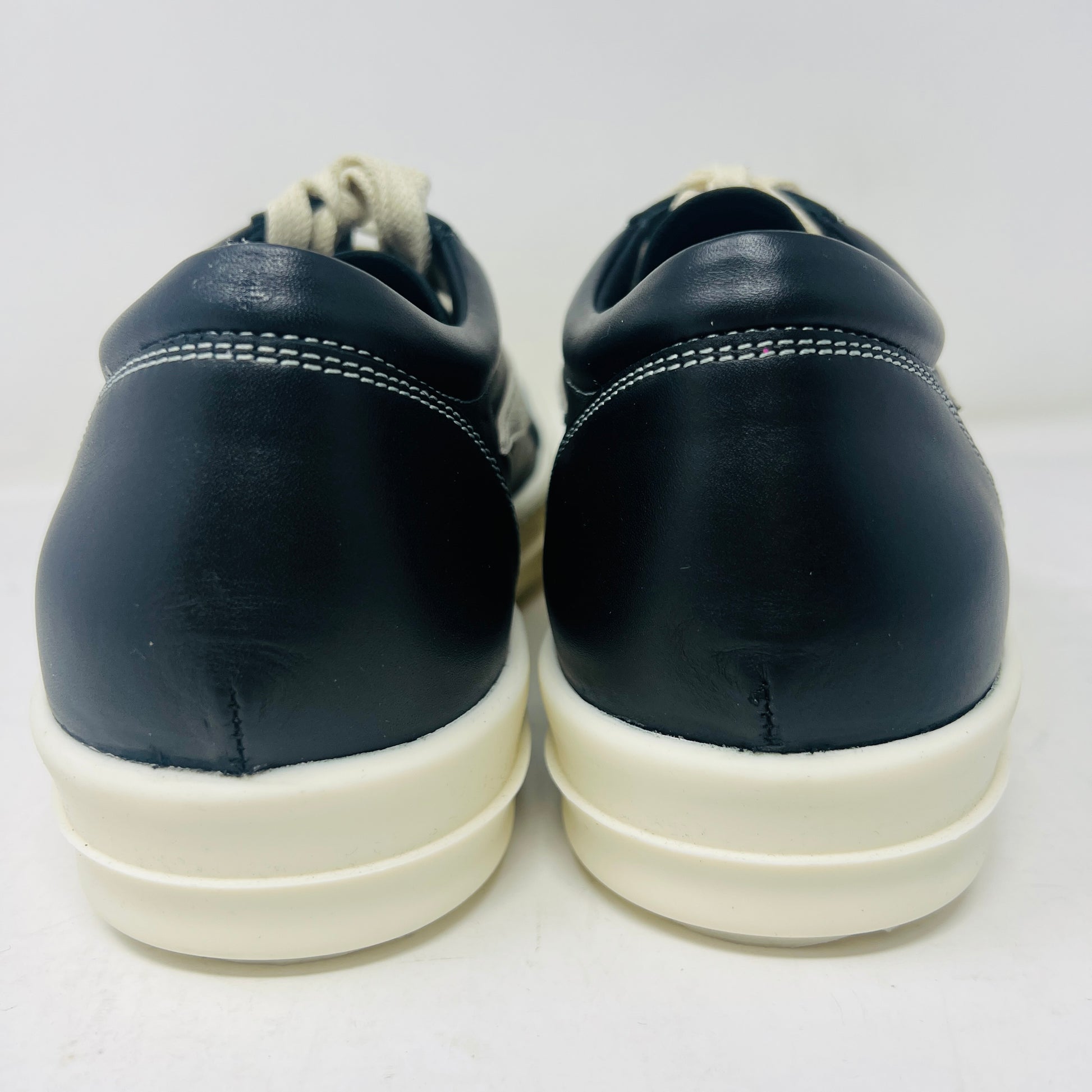 Rick Owens Vintage Sneaks Black Milk, brand new, with box, black laces, and dust bag, 2023 model.