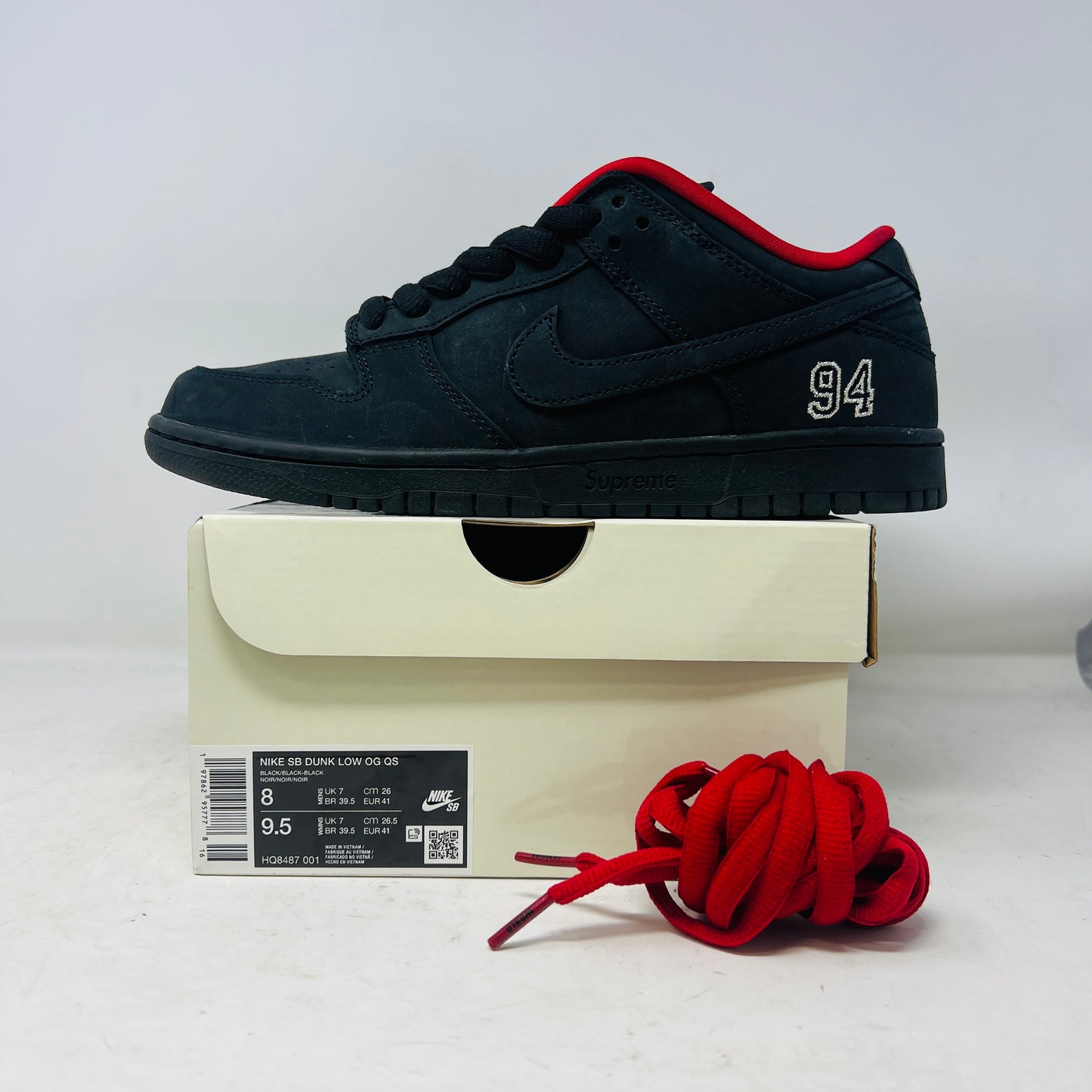 Nike SB Dunk Low Supreme 94 Black