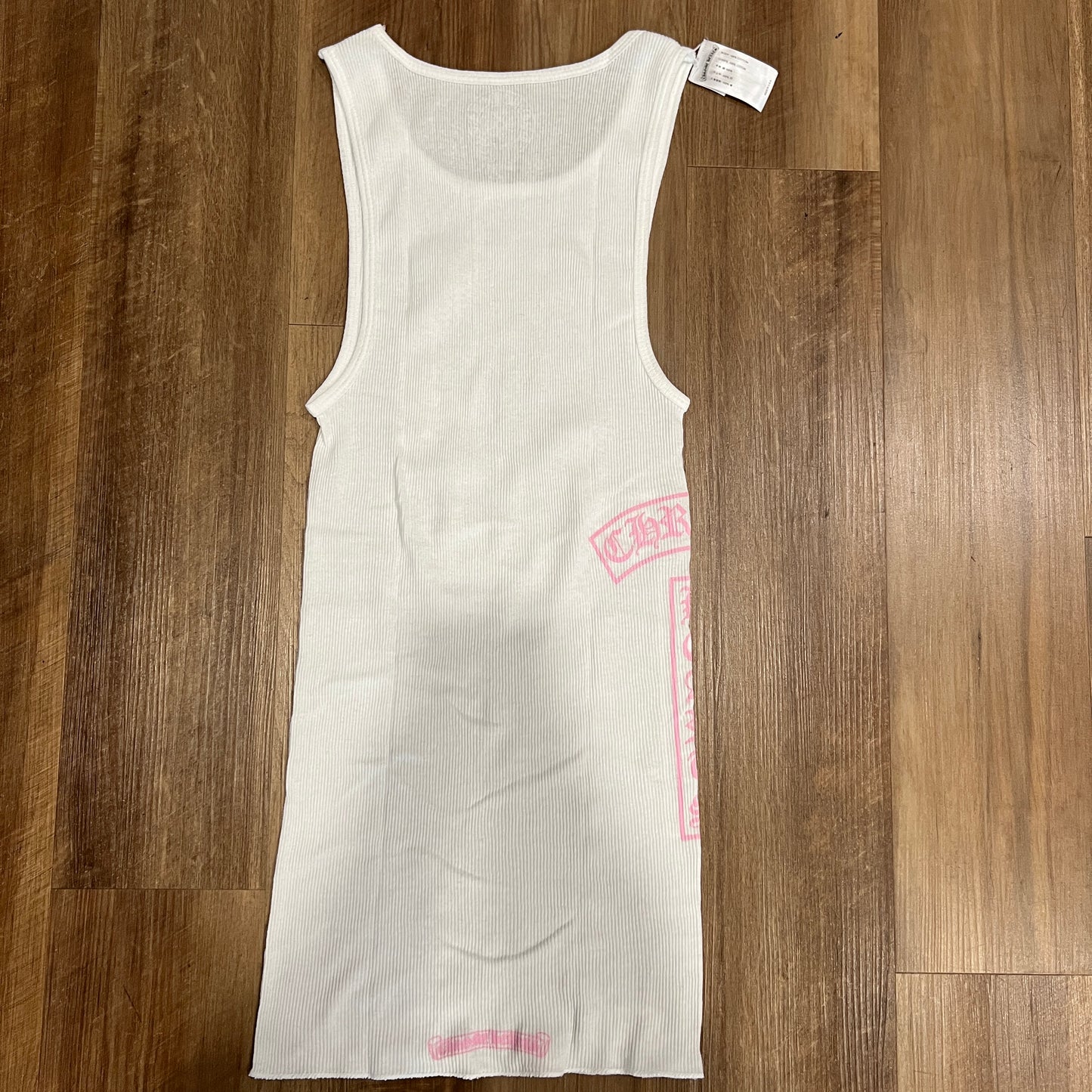 Chrome Hearts T Bar Rib Tank White/Pink