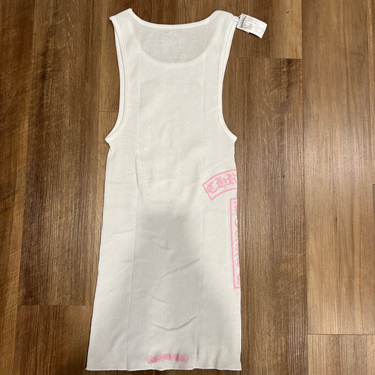 Chrome Hearts T Bar Rib Tank White/Pink